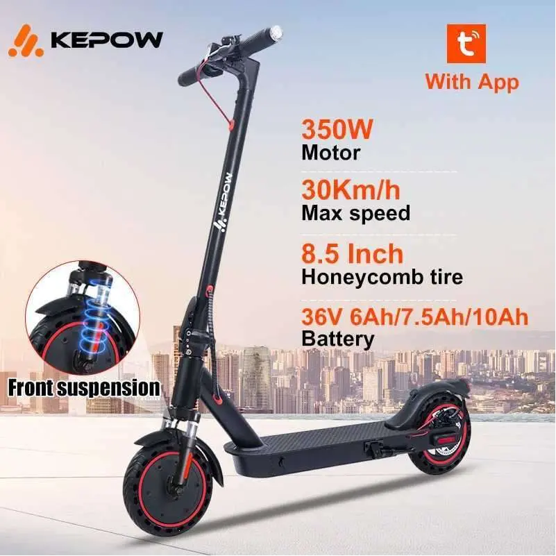 Trottinette Électrique KEPOW E9Pro 2025- 7,5Ah - Noir 8,5" 