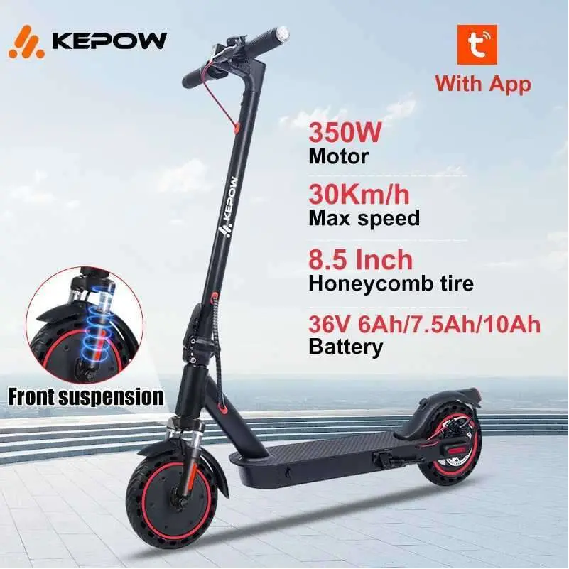 Trottinette Électrique KEPOW E9Pro 2025 10Ah - Noir 8,5"