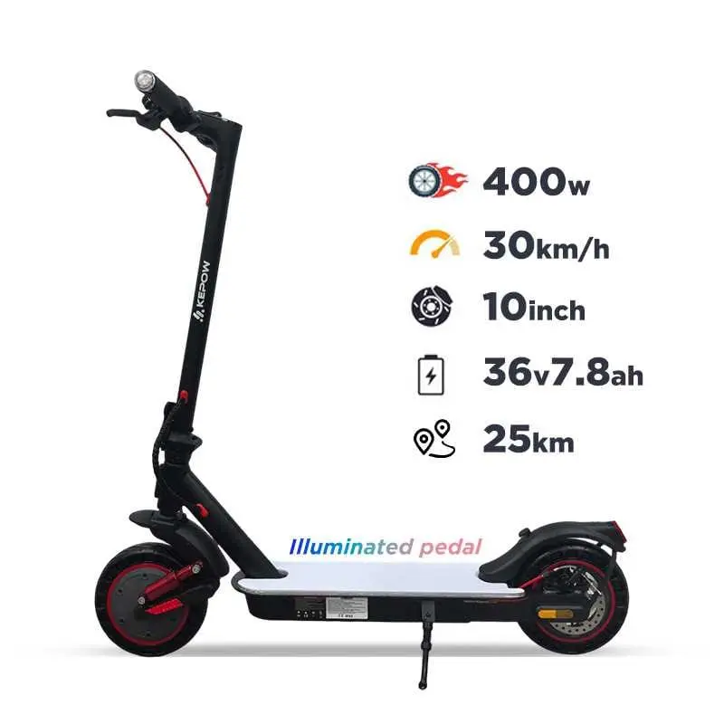 Trottinette Électrique KEPOW E9Pro7A 2027 7,5Ah - Noir